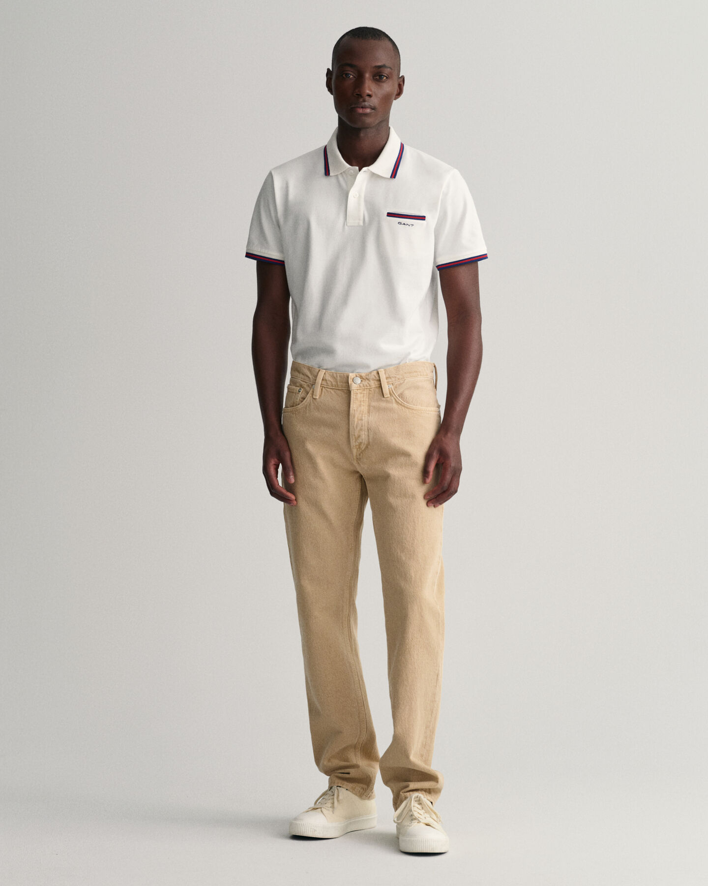 3-Color Tipped Piqu&eacute;-Poloshirt