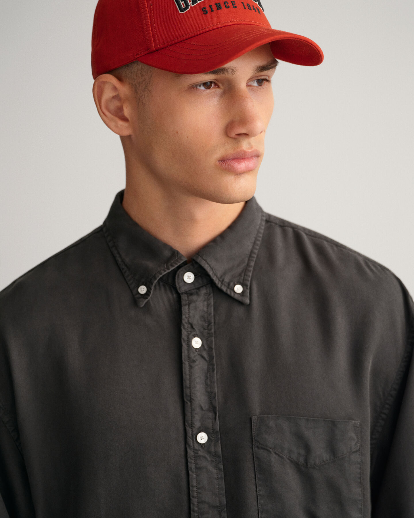 Relaxed Fit Lyocell Hemd in St&uuml;ckf&auml;rbung