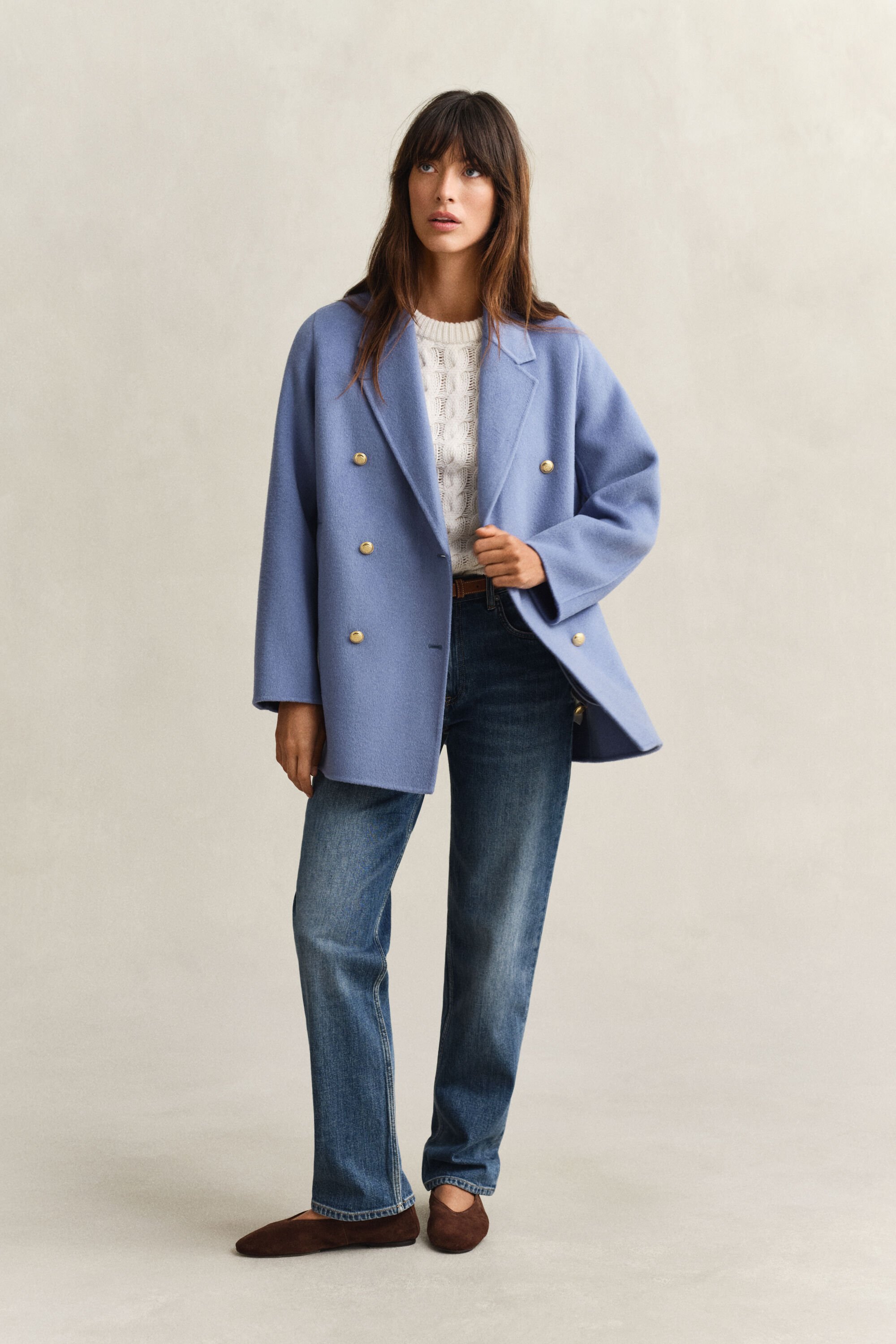 Caban in handgenähter Optik