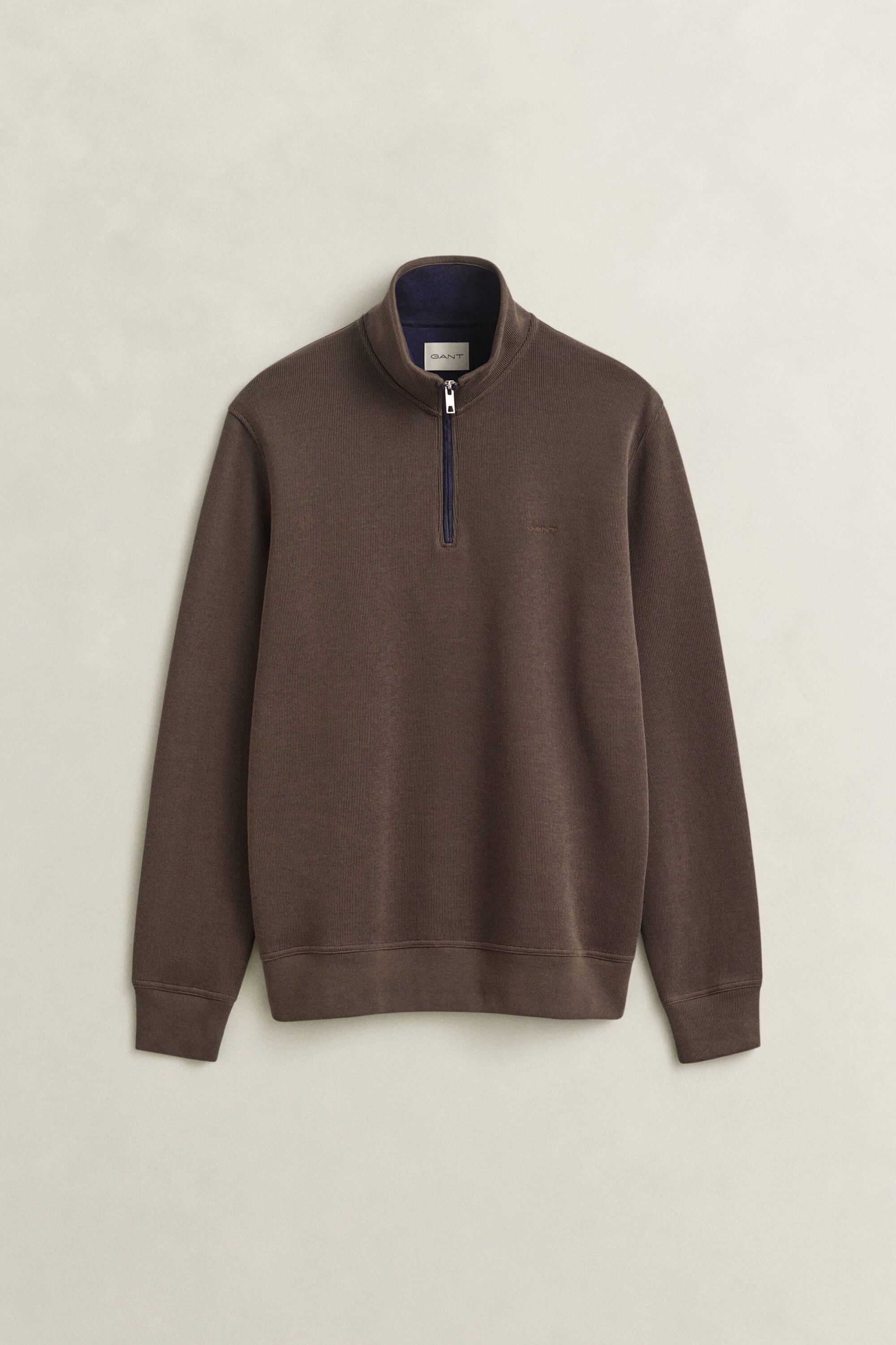 Sacker Rib Sweatshirt mit Reißverschlusskragen