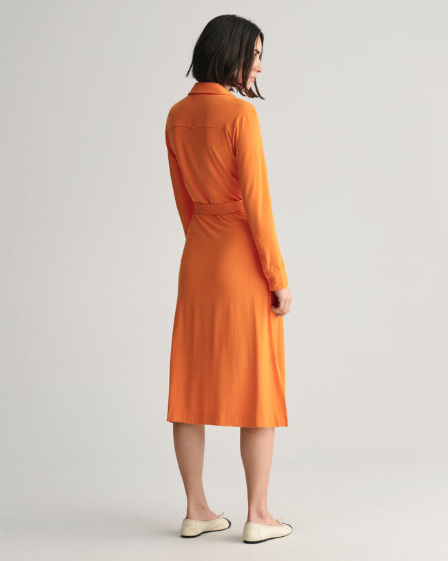 Slim Fit Jersey Hemdblusenkleid