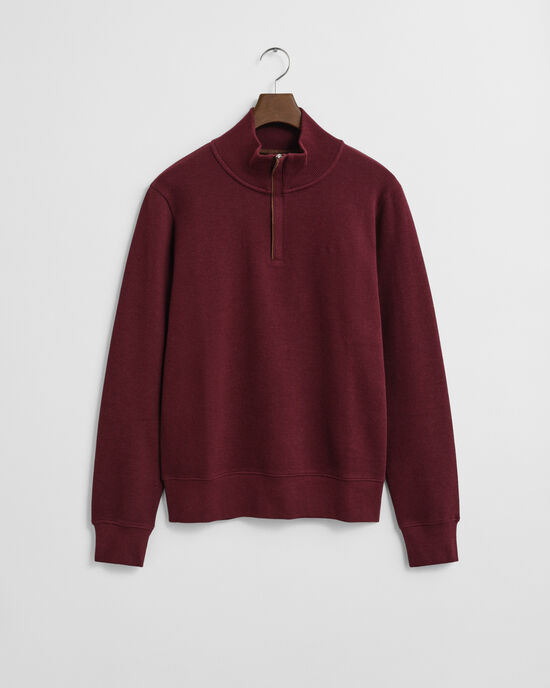 Sacker Rib Sweatshirt mit Reißverschlusskragen