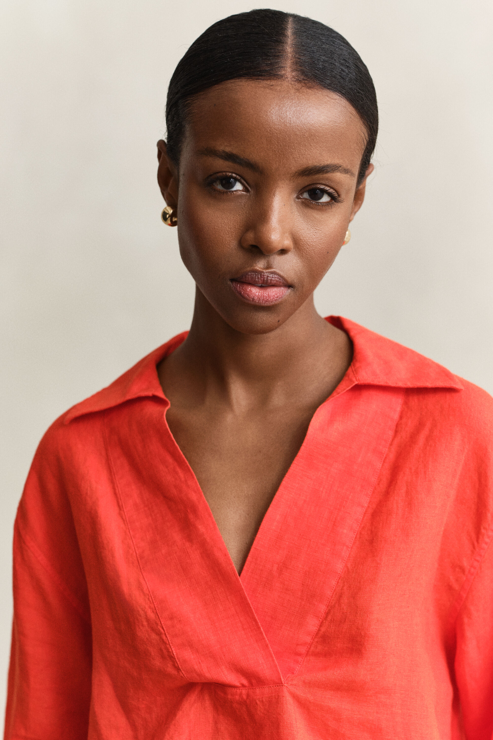 Schlupfbluse aus Leinen