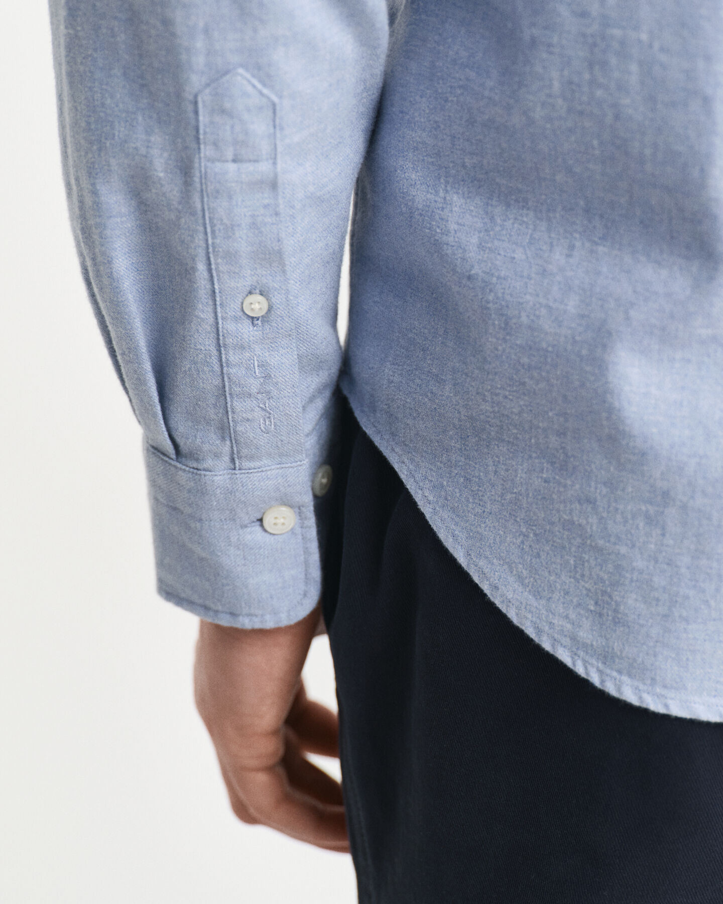 Regular Fit Melange Flanellhemd