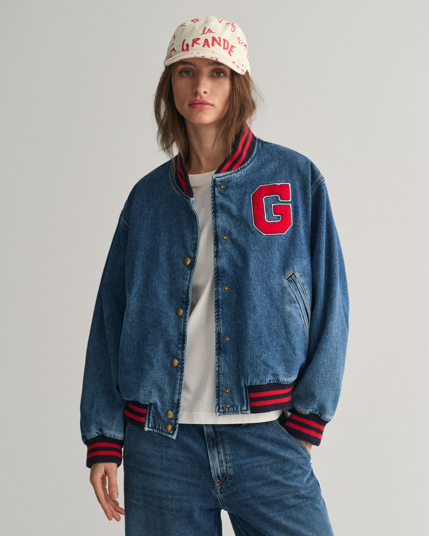 Denim Varsity Jacke