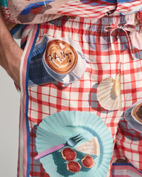 Seiden-Shorts mit Print