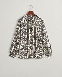 Rollkragenbluse mit Spitzen-Print