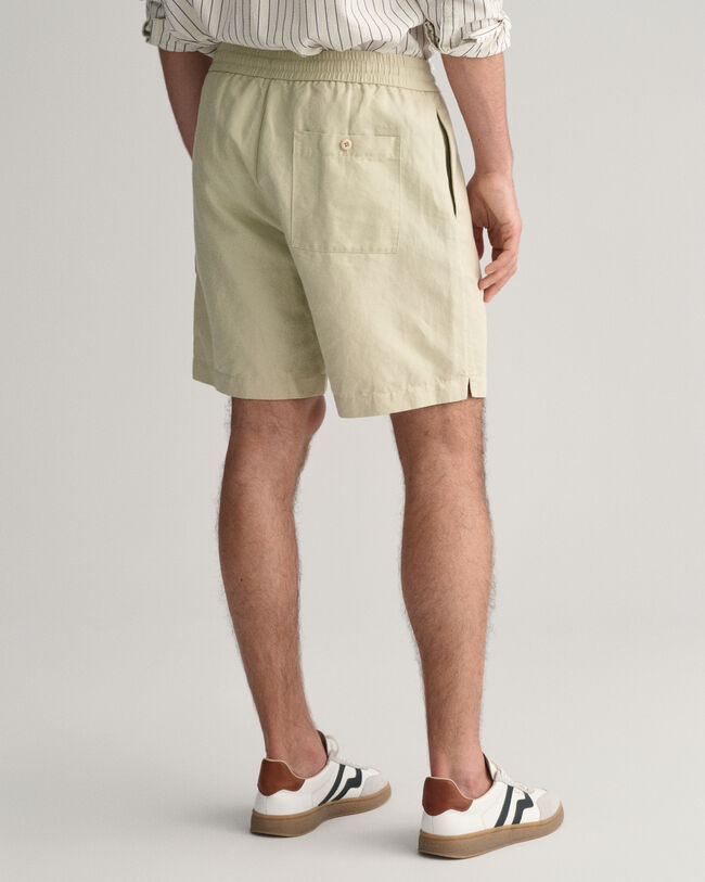 Shorts aus Baumwolle und Leinen