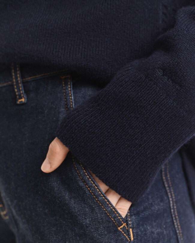 Weicher Rollkragenpullover aus Wolle mit Kaschmiranteil