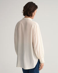 Popover Bluse aus Lyocell und Seide