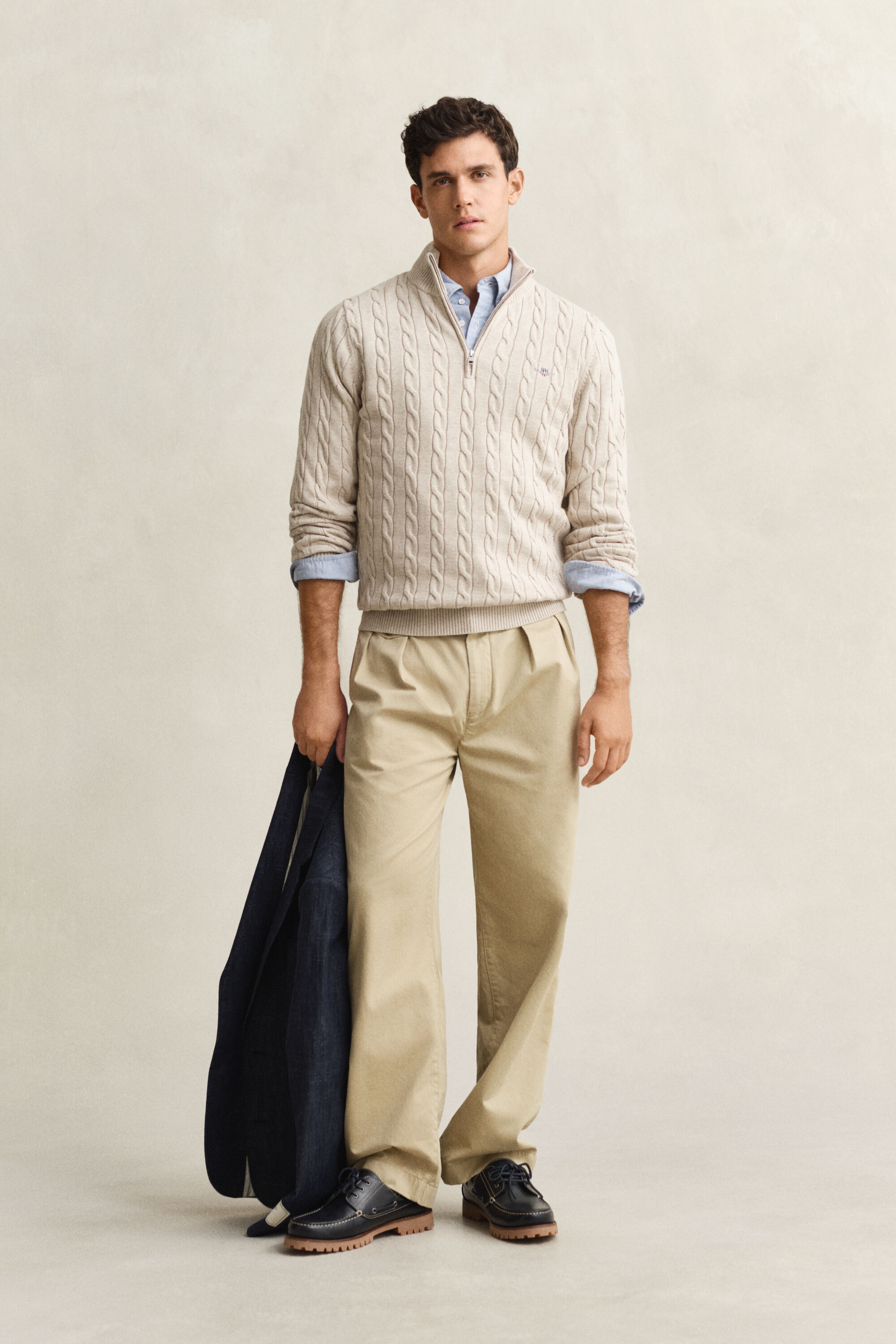 Zopfstrick Troyer aus Baumwolle