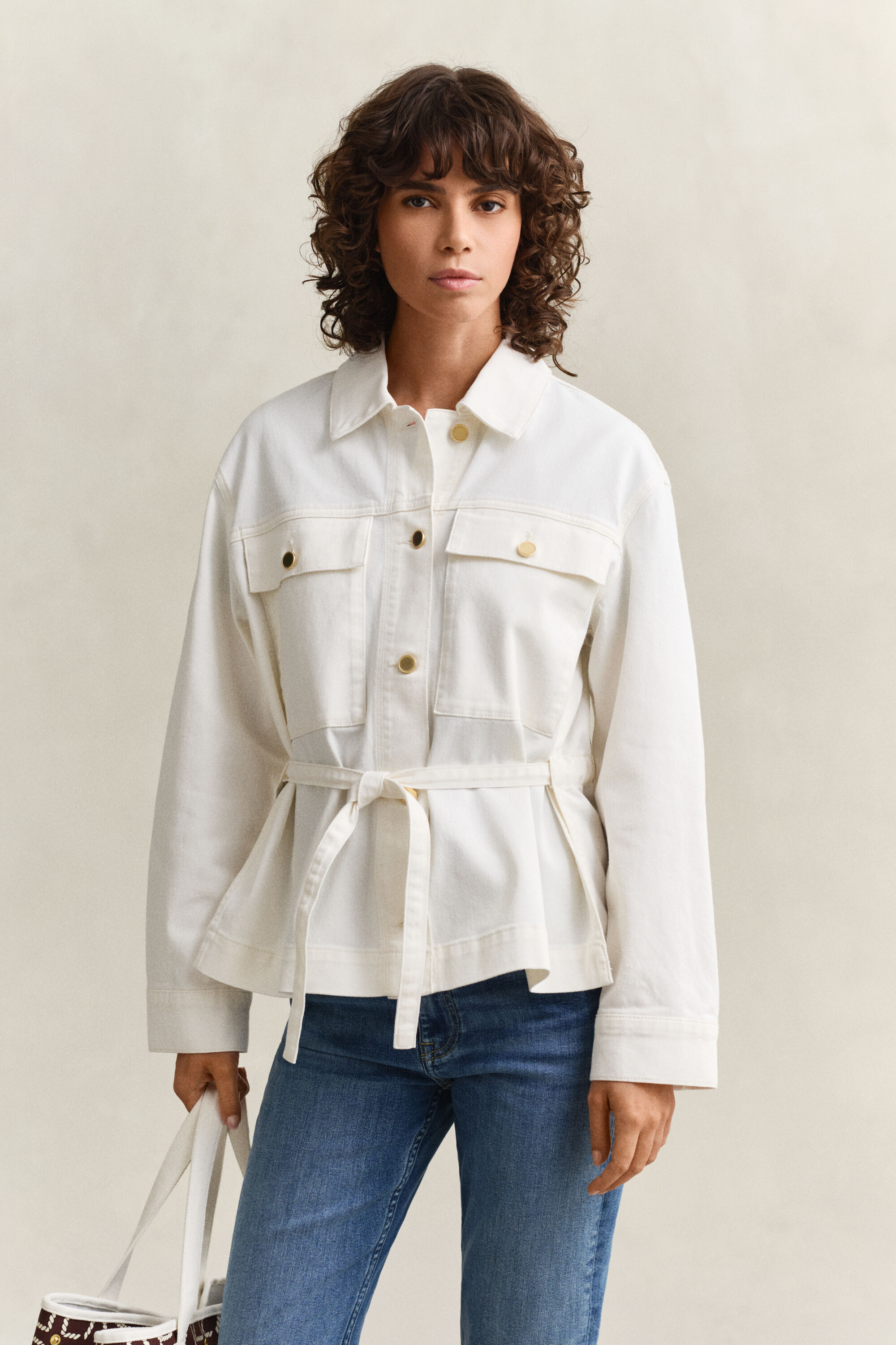 Jeansjacke zum Binden