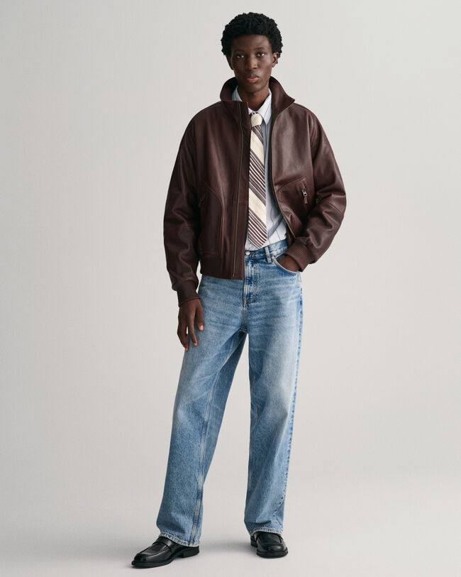 Bomberjacke aus Leder