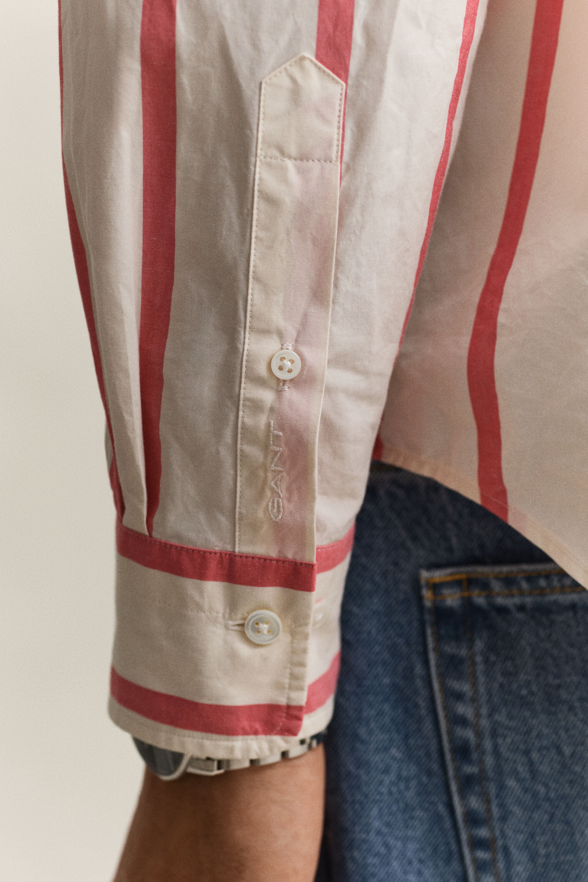 Gestreiftes Heritage Poplin Hemd