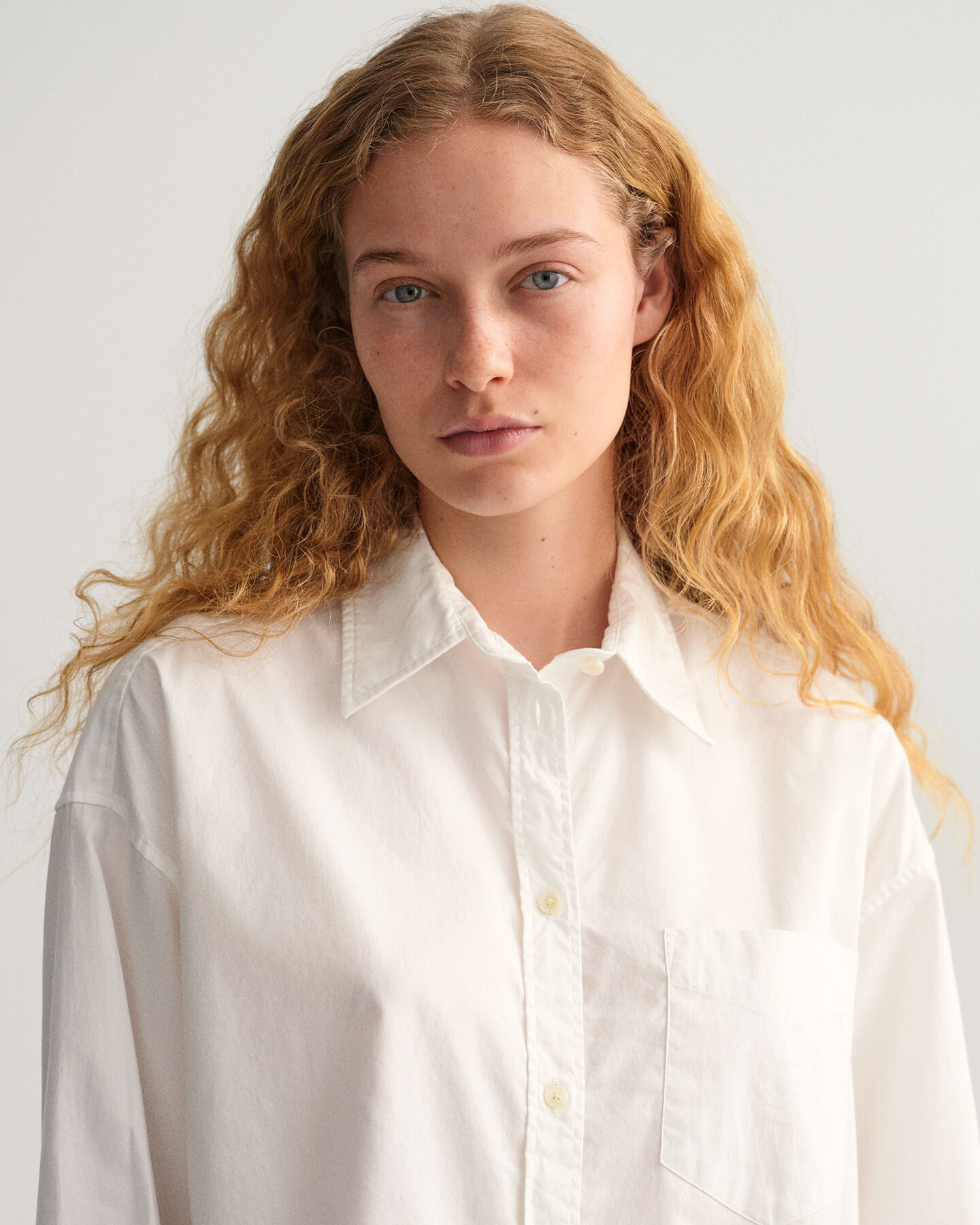 Oversized Oxford-Bluse