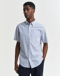 Regular Fit Seersucker Kurzarmhemd mit Streifen