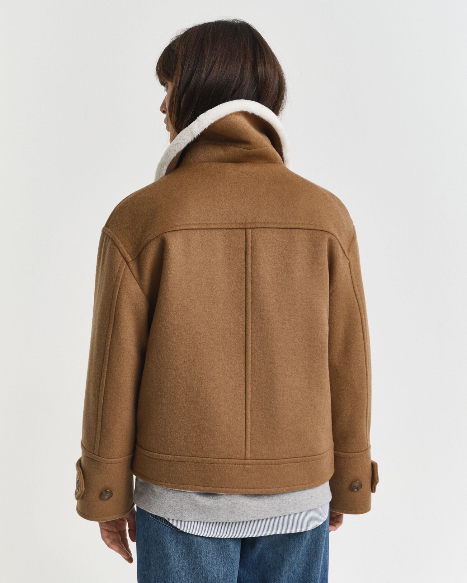 Flight Jacke aus Wollgemisch