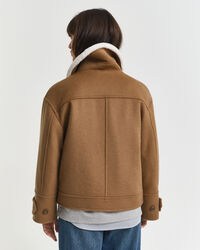 Flight Jacke aus Wollgemisch