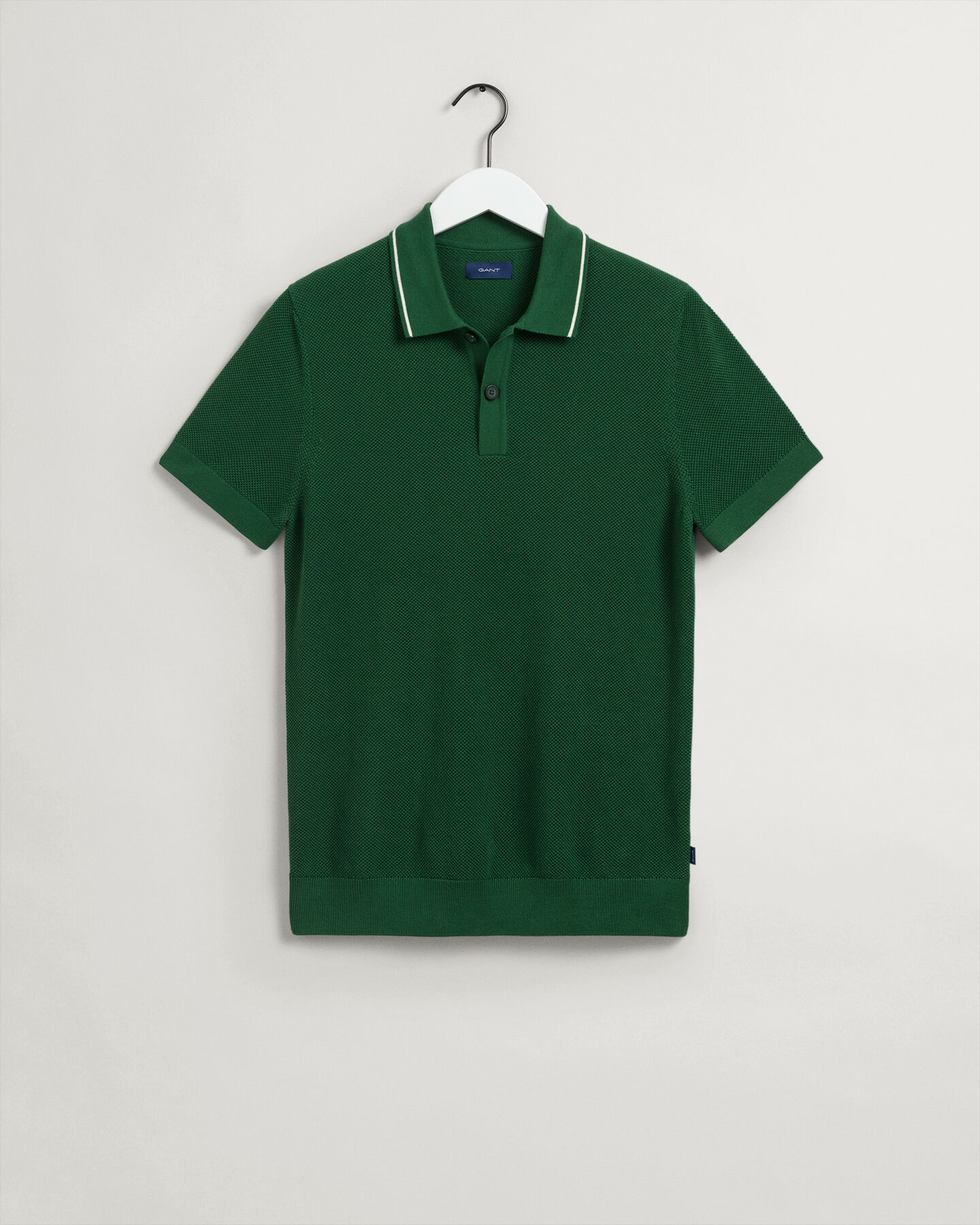 Piqu&eacute; Poloshirt mit Strukturdesign