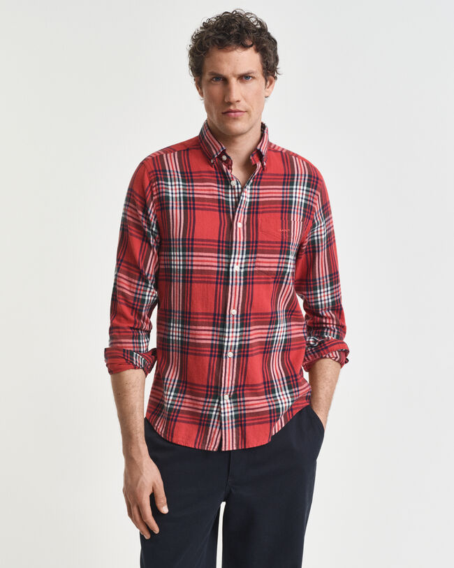Regular Fit Windblown Flannel Karohemd