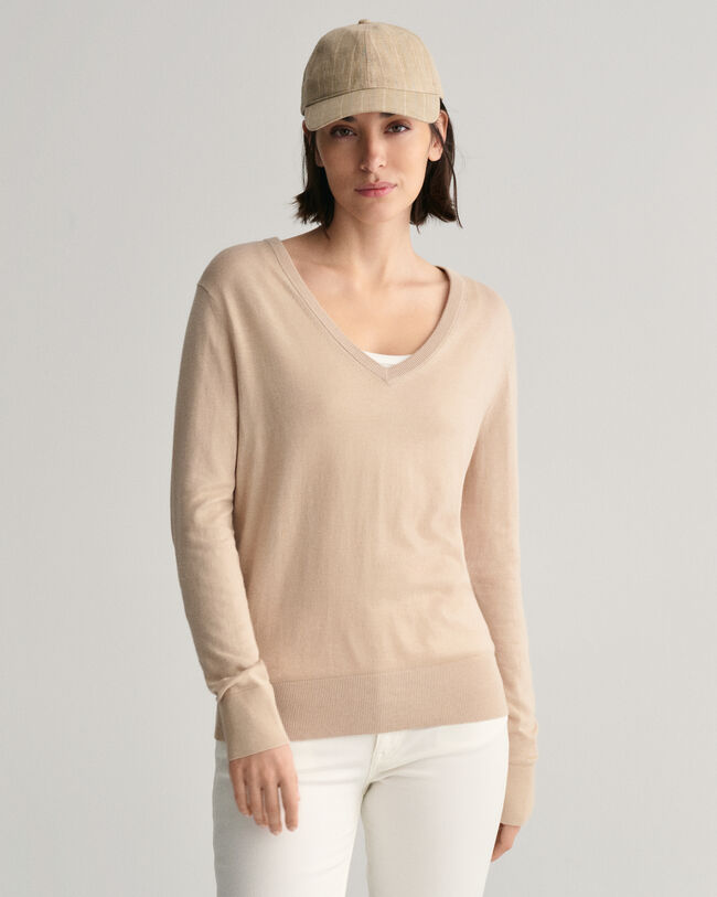 Leinen Cap mit Streifen