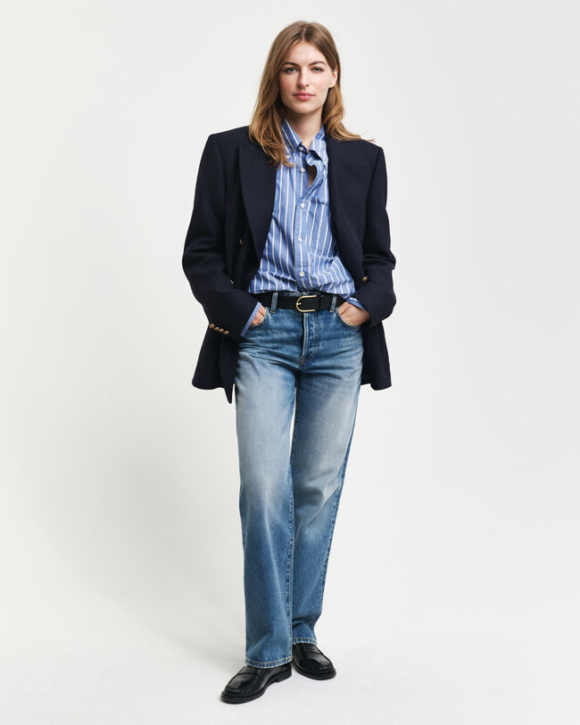 Relaxed Fit Heritage Popelin Hemd mit Streifen