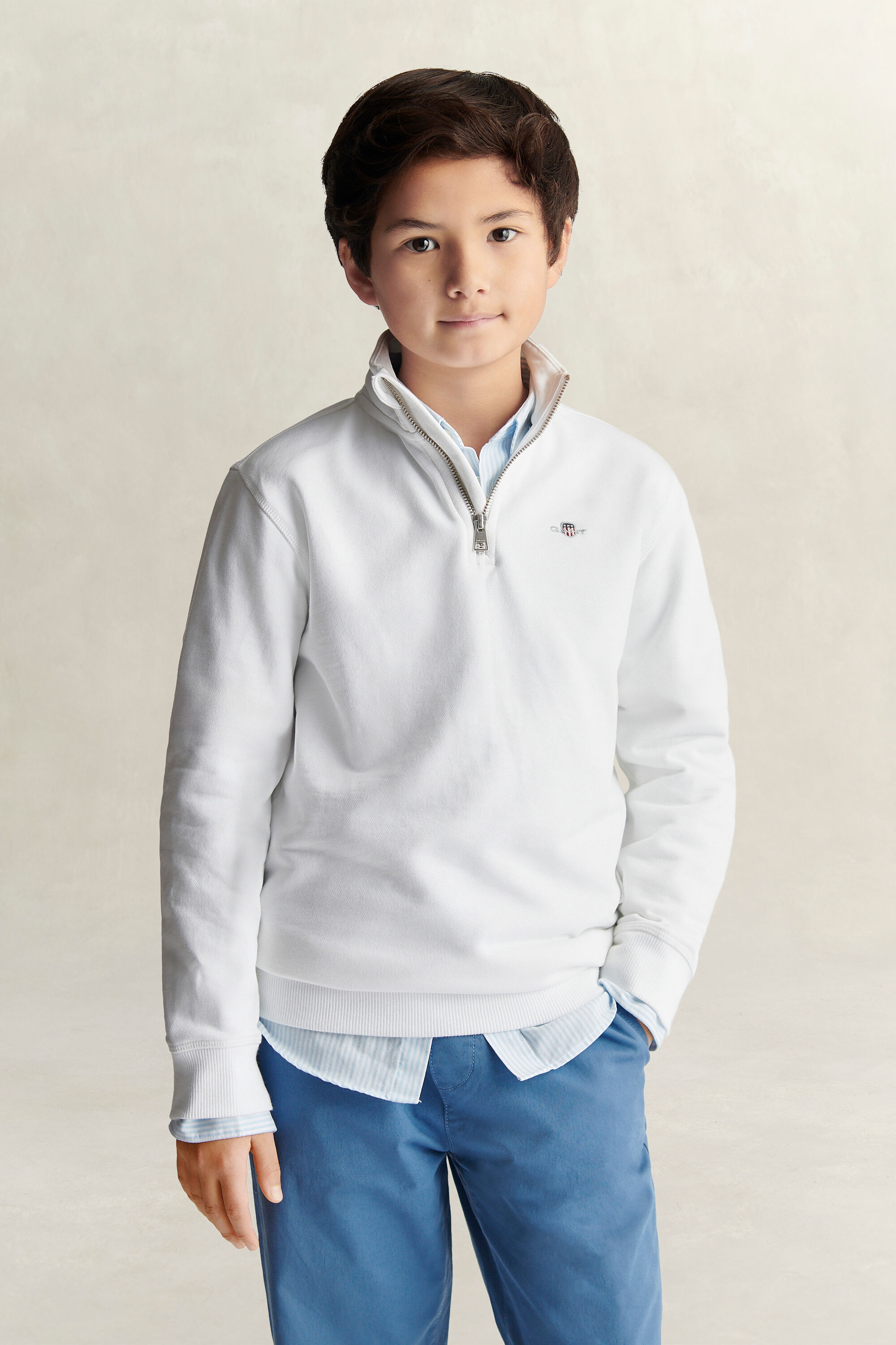 Teen Boys Sweatshirt mit Reißverschlusskragen