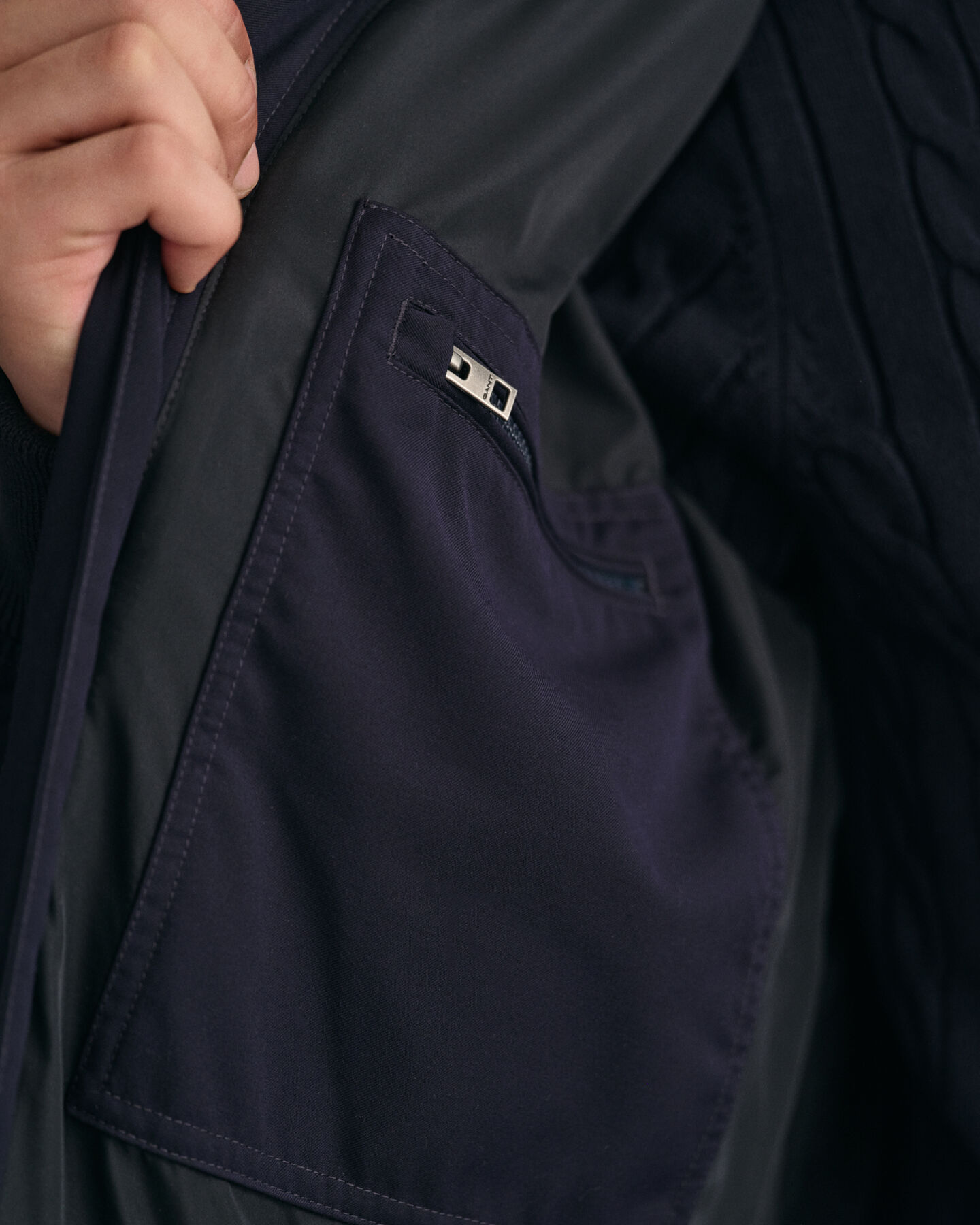 Wattierte Puffer Jacke aus Flanell