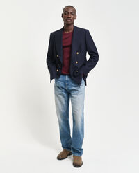 Rundhalspullover aus extra feiner Merinowolle