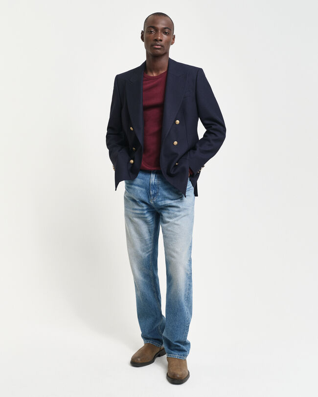 Rundhalspullover aus extra feiner Merinowolle