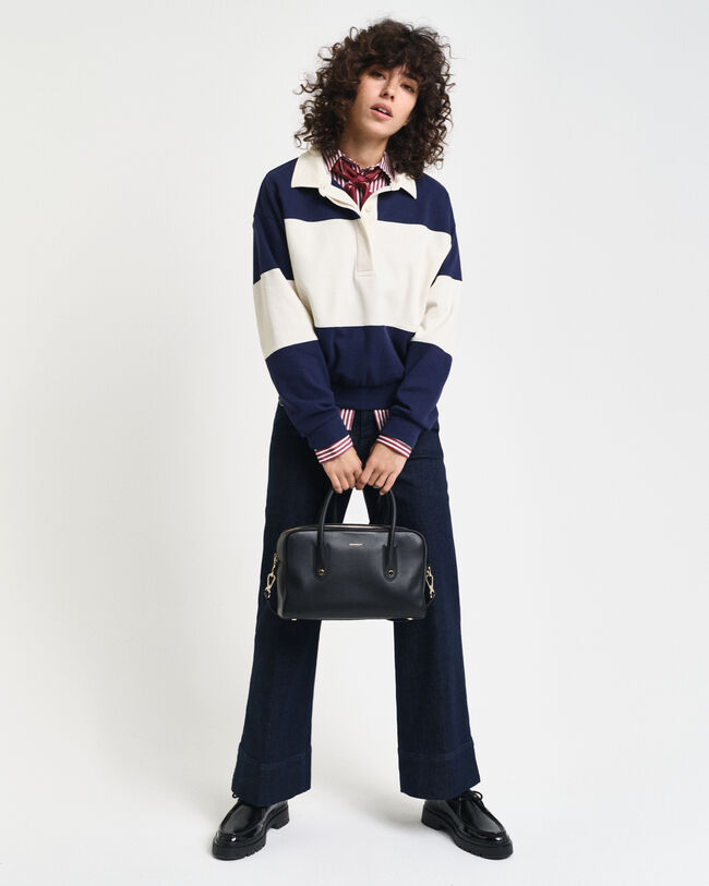 Color Blocked Rugger mit Piquéstruktur