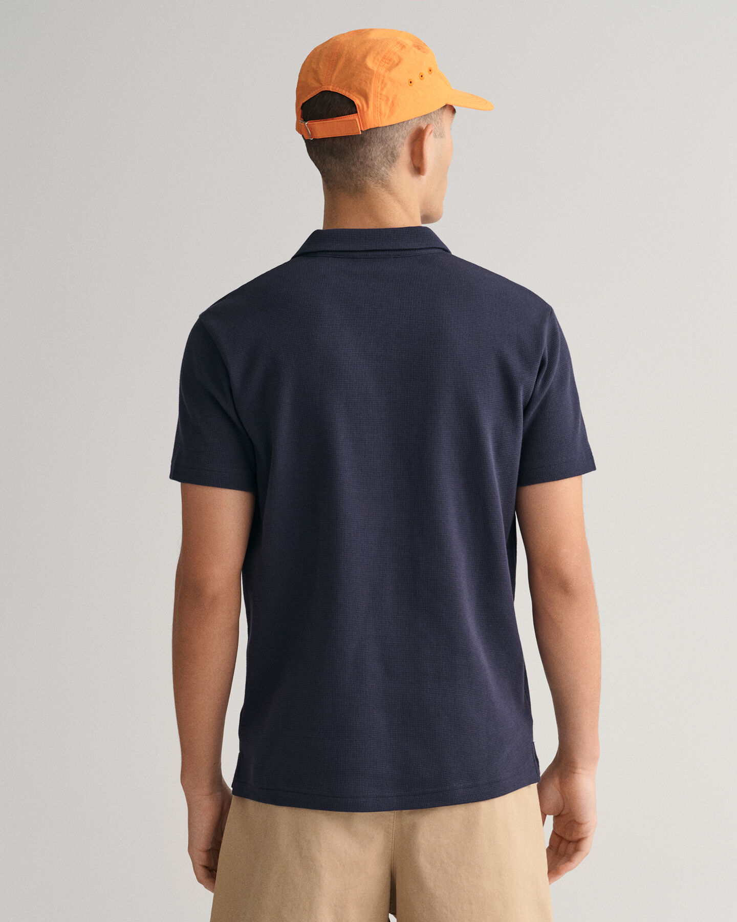 Waffle Piqué Poloshirt mit Struktur