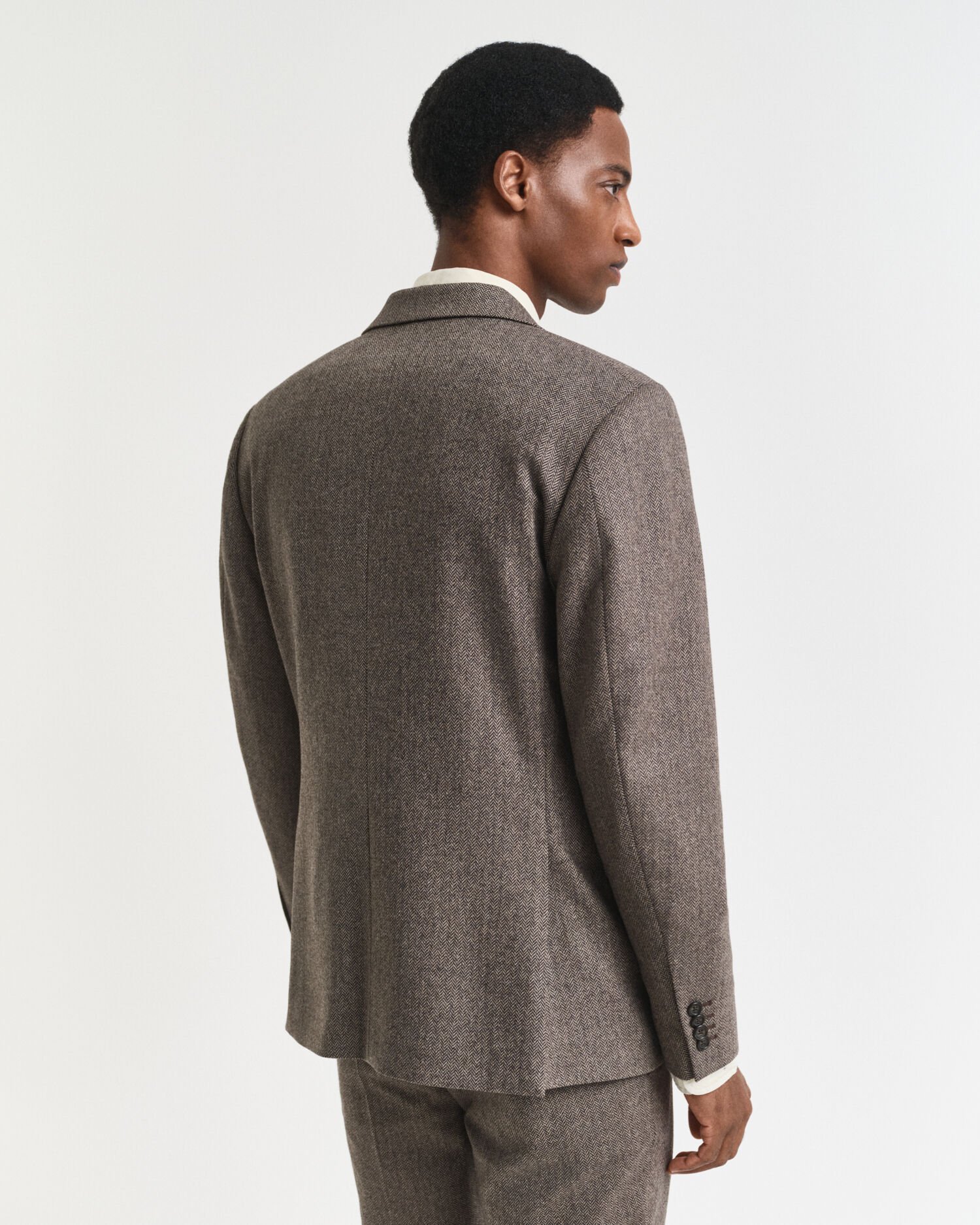 Slim Fit Herringbone Flanell Anzugsakko