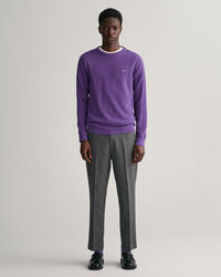 Schmal zulaufende Hose mit Fischgrätmuster