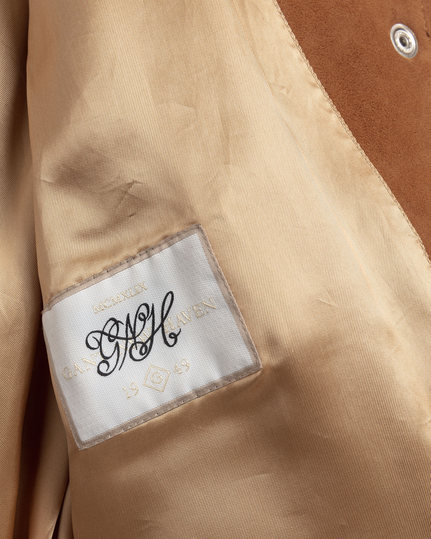 Veloursledermantel mit Gürtel