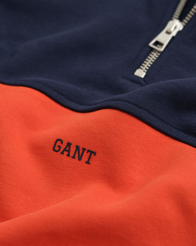 Teens Sweatshirt mit Reißverschluss-Kragen und Blockfarbendesign