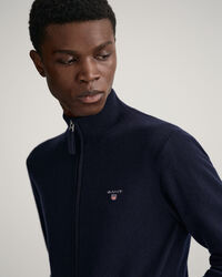 Strickjacke aus Super Fine Lambswool mit Reißverschluss