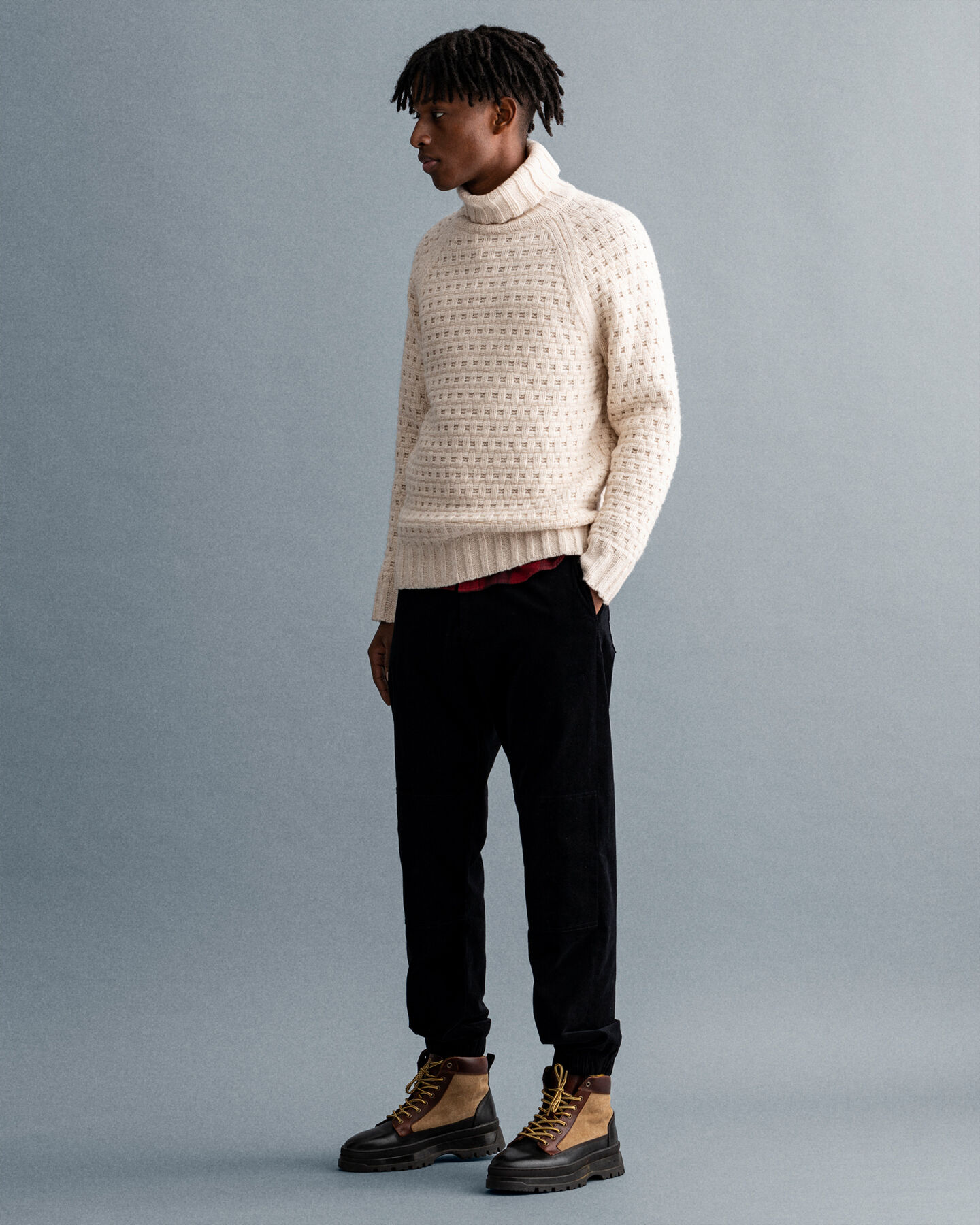 Chunky Texture Rollkragenpullover