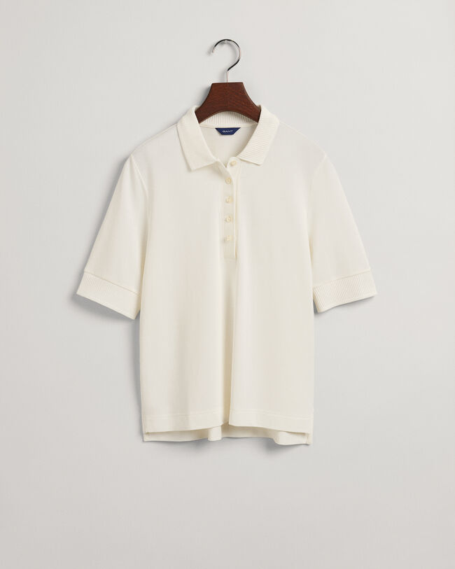 Detail Collar Piqu&eacute; Poloshirt