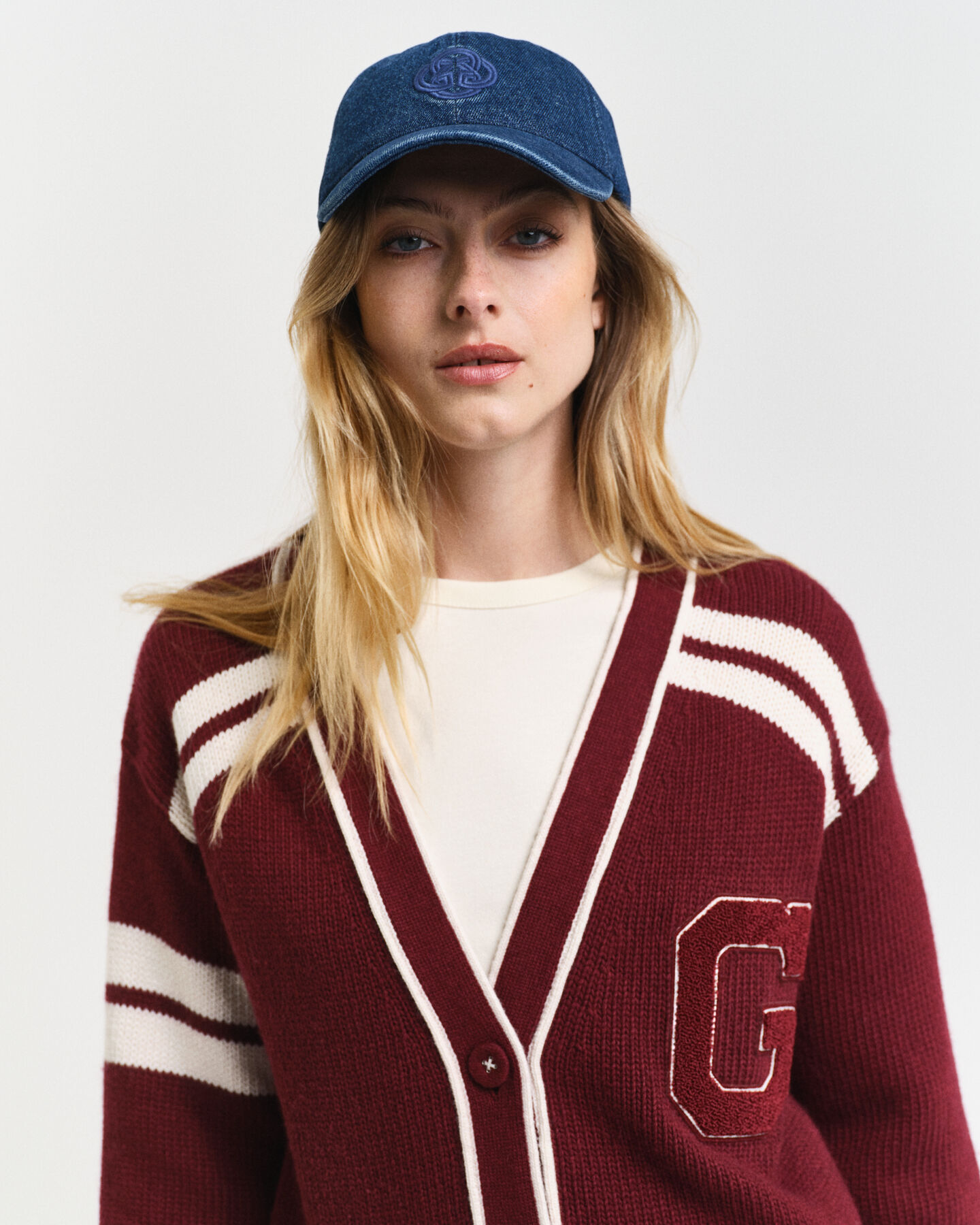 GANT Varsity V-Neck Strickjacke