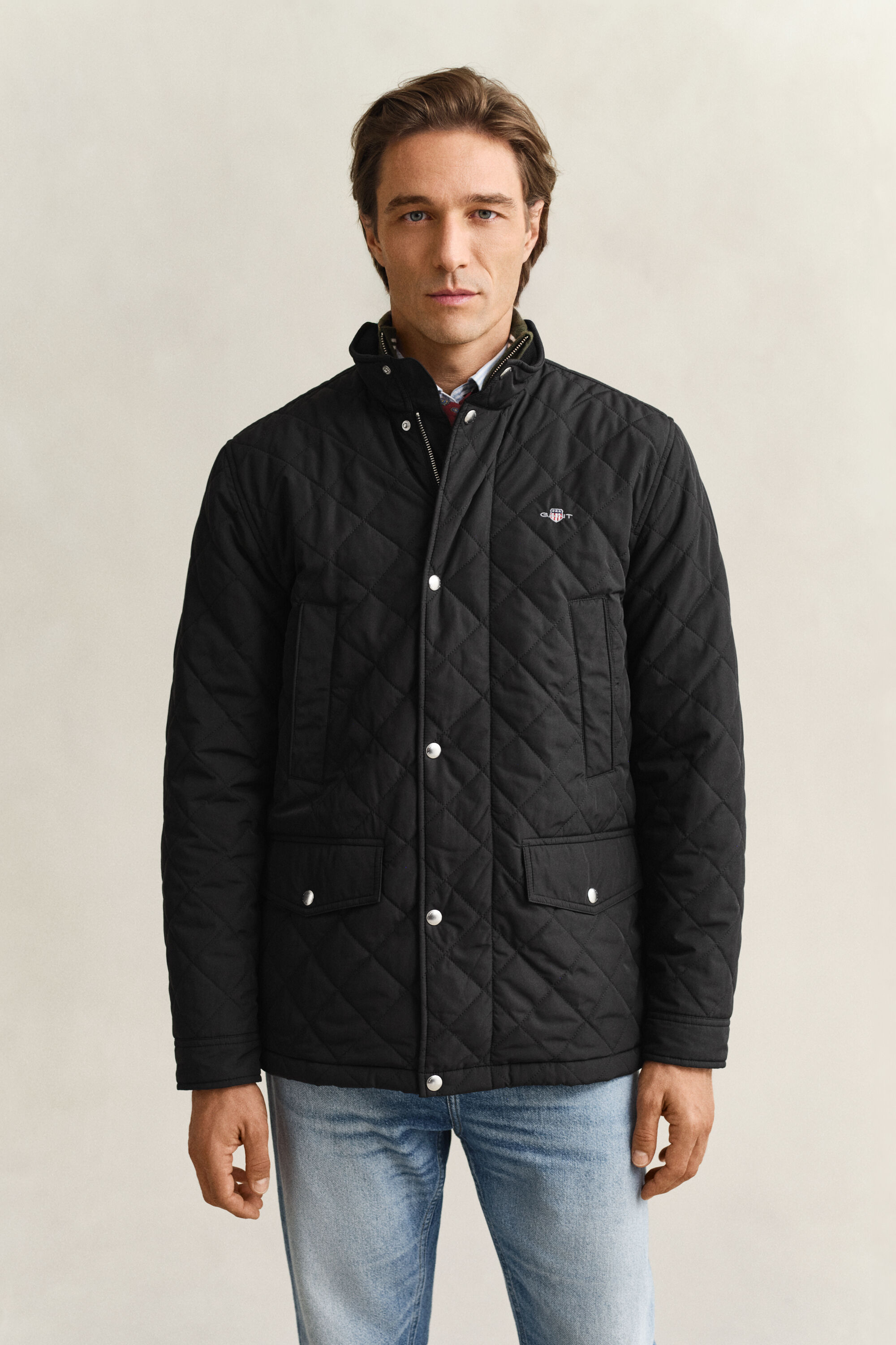 Mittellange Windcheater Steppjacke