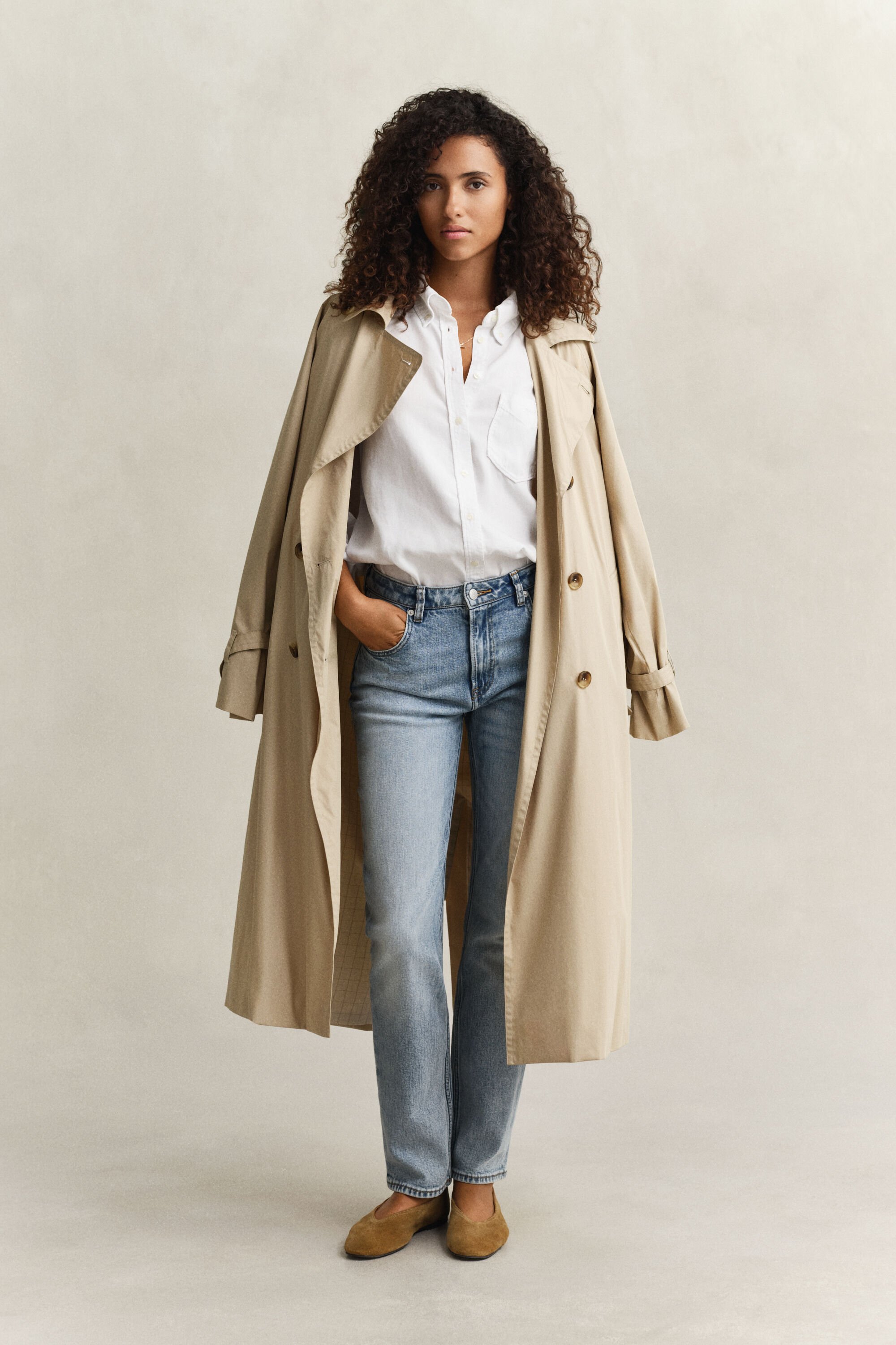 Stretch-Jeans mit geradem Bein