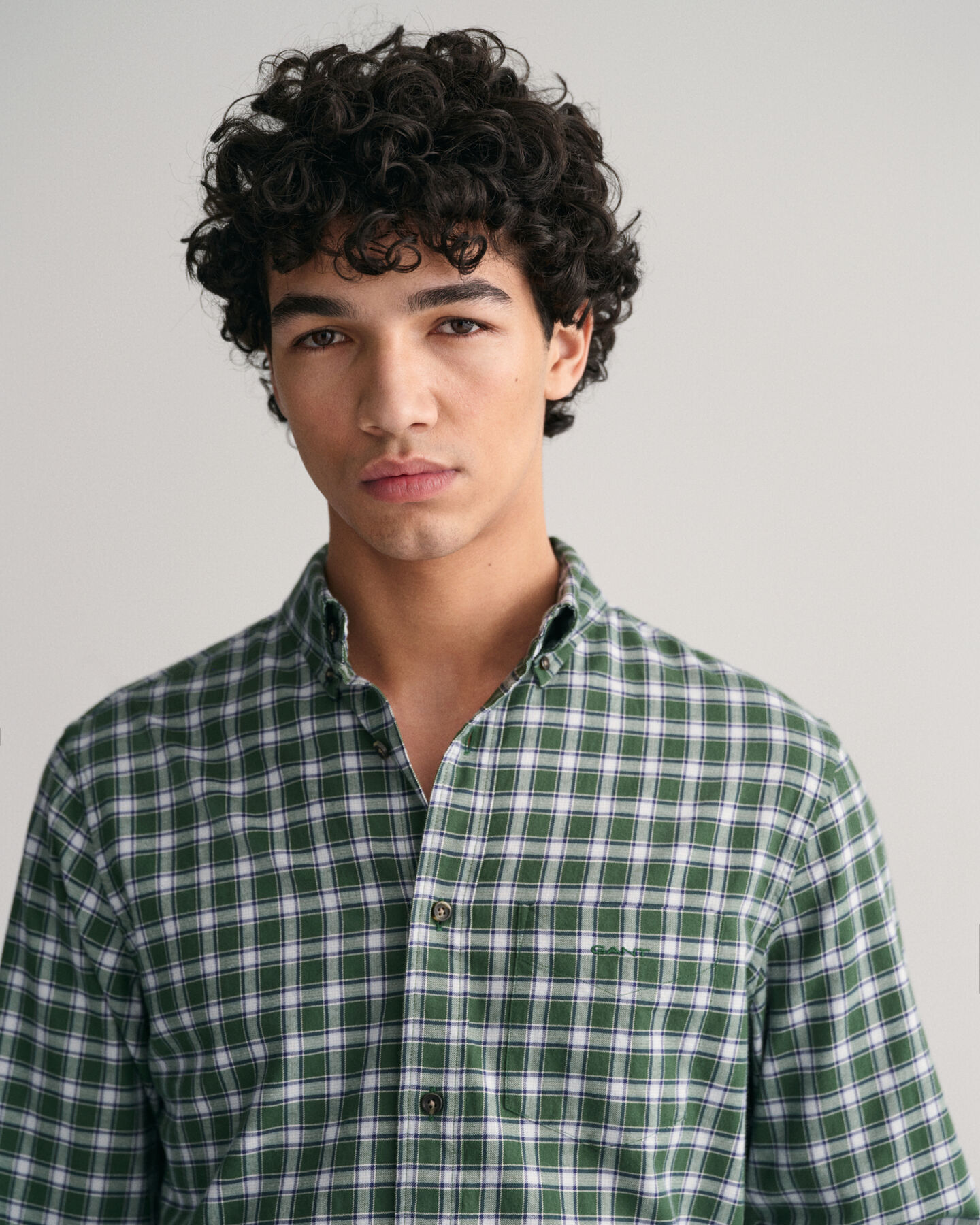 Regular Fit Flanellhemd mit Mikro-Tartanmuster