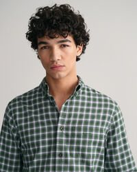 Regular Fit Flanellhemd mit Mikro-Tartanmuster