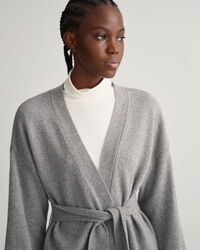 Lounge Wickelstrickjacke