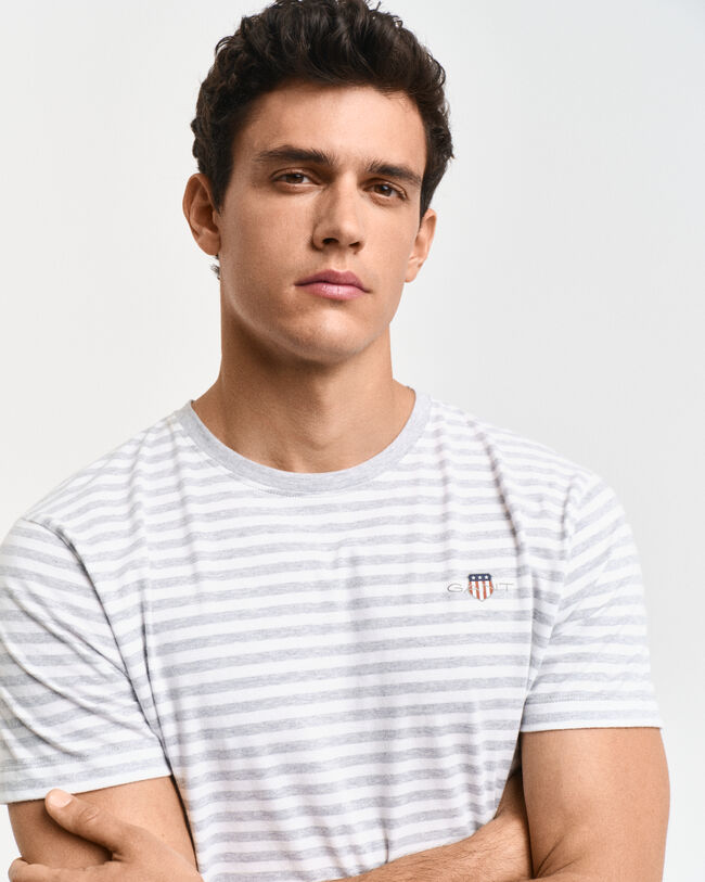 Shield Pyjama-T-Shirt mit Streifen