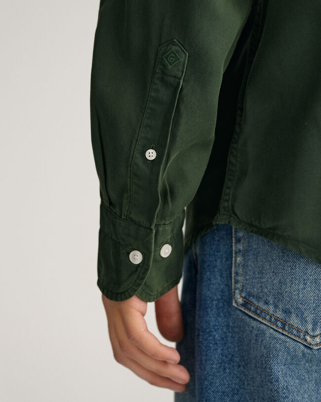 Relaxed Fit Lyocell Hemd in St&uuml;ckf&auml;rbung