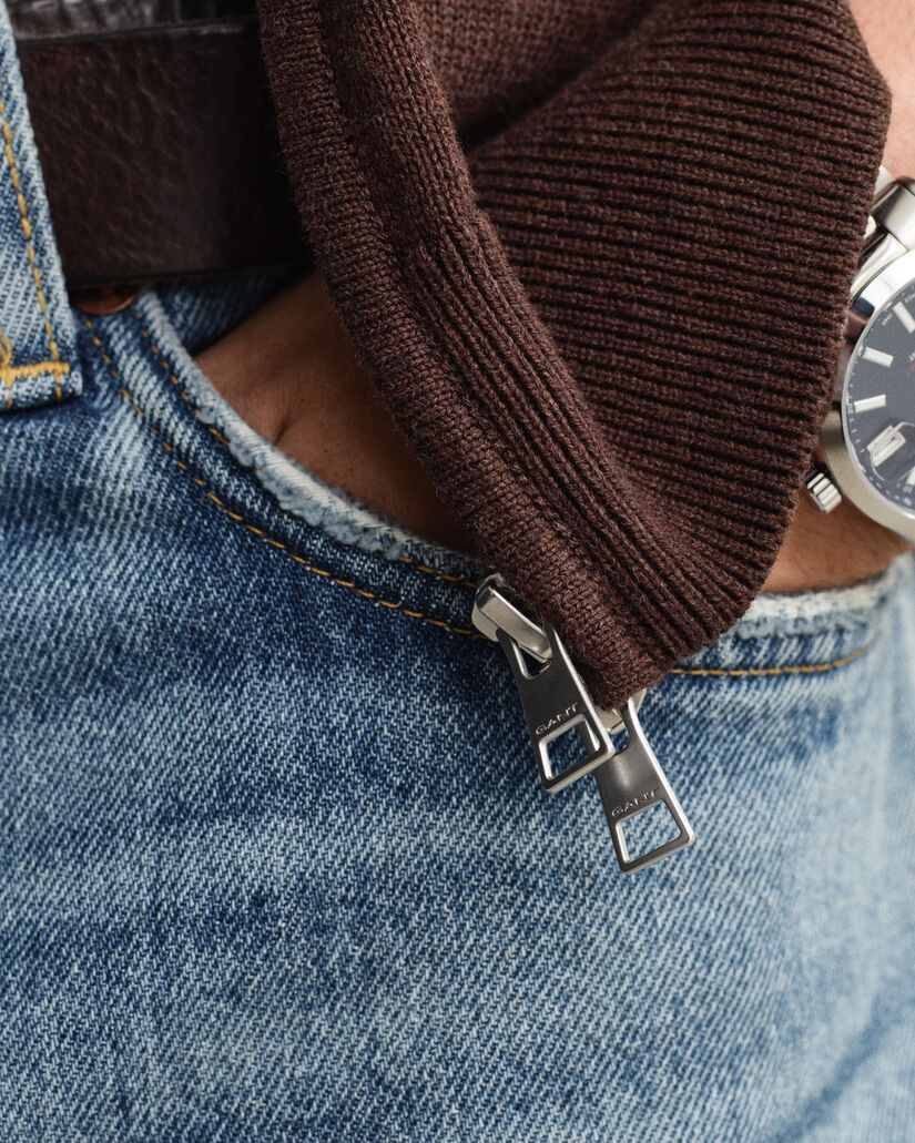 Casual Cotton Strickjacke mit Rei&szlig;verschluss