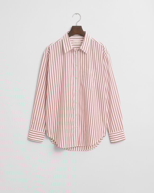 Regular Fit Classic Popeline Bluse mit Streifen