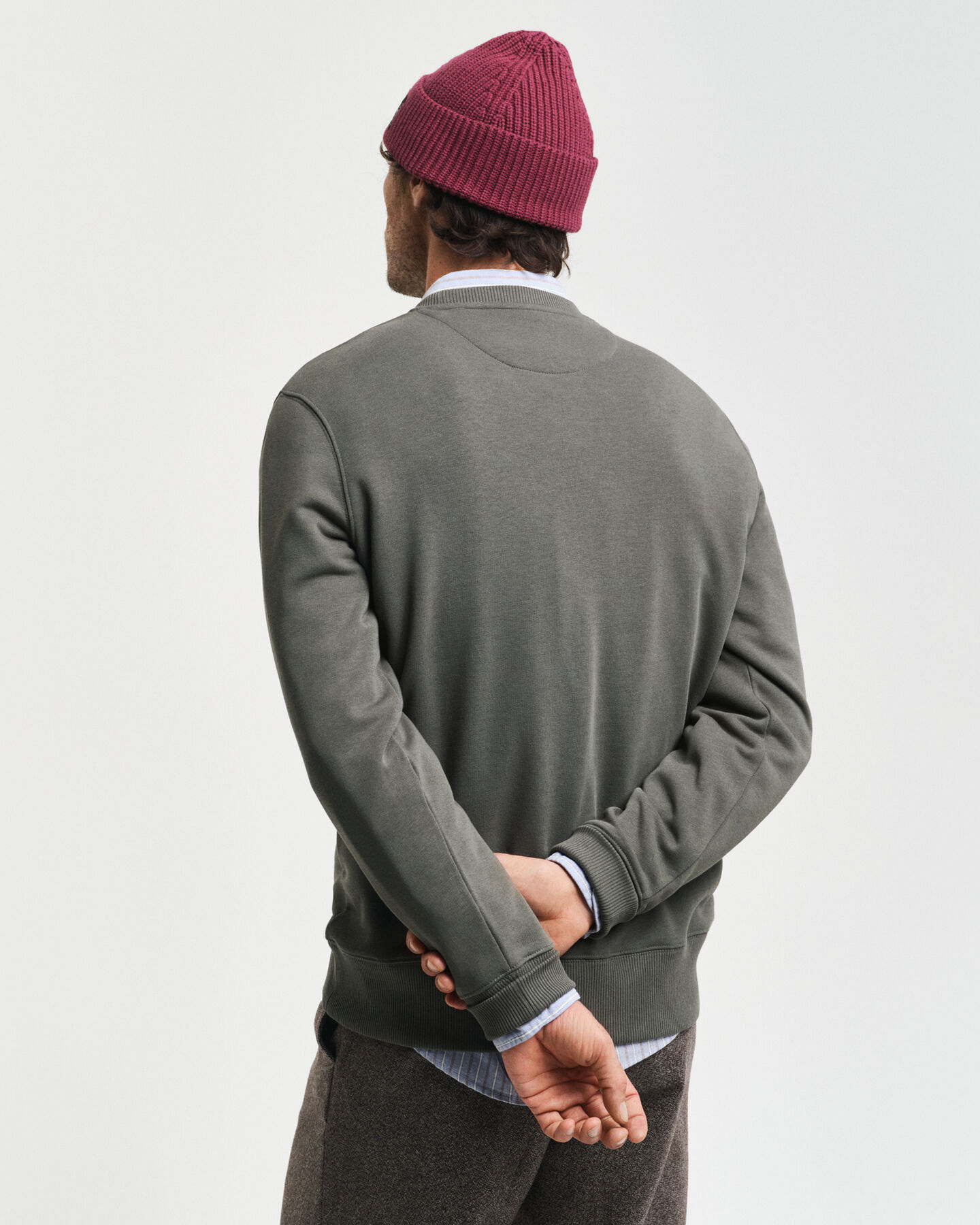 Embossed Rundhals-Sweatshirt